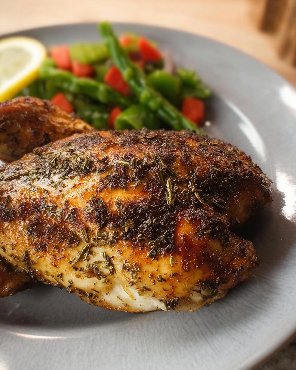Close-up of perfectly seasoned and cooked chicken breast, part of How to Make the Best Texas Roadhouse Chicken at Home.
