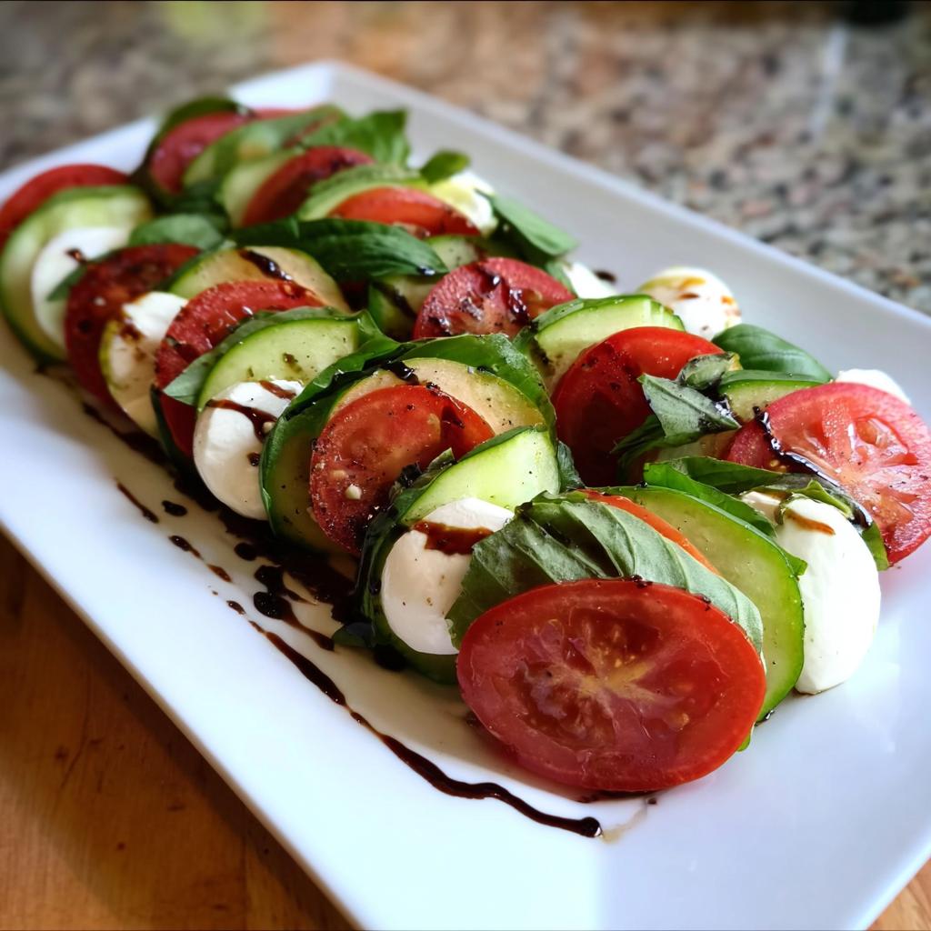 Easy Cucumber Caprese Salad - Tasty