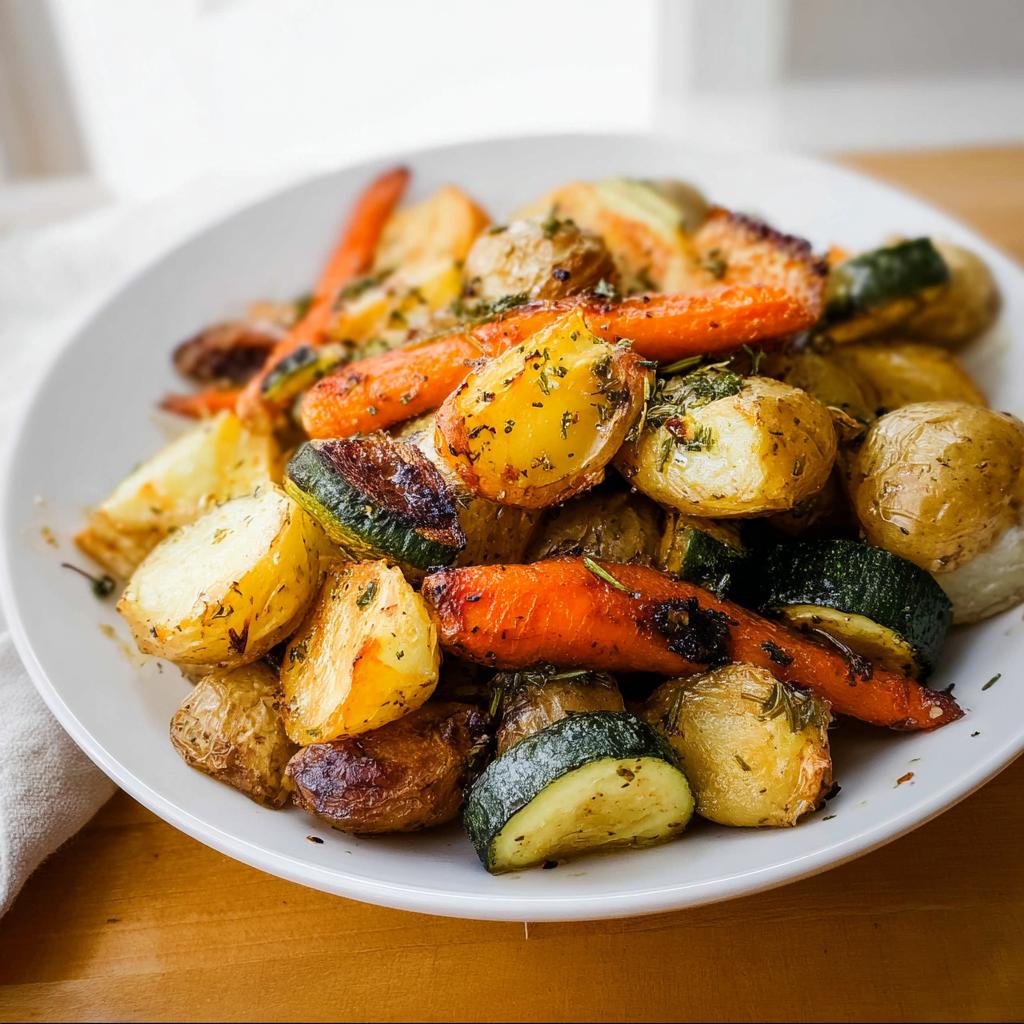 Garlic Herb Roasted Potatoes, Carrots, and Zucchini : A Flavorful Side Dish Recipe - Tasty
