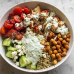 Greek Chicken Power Bowls with Tzatziki - Featured