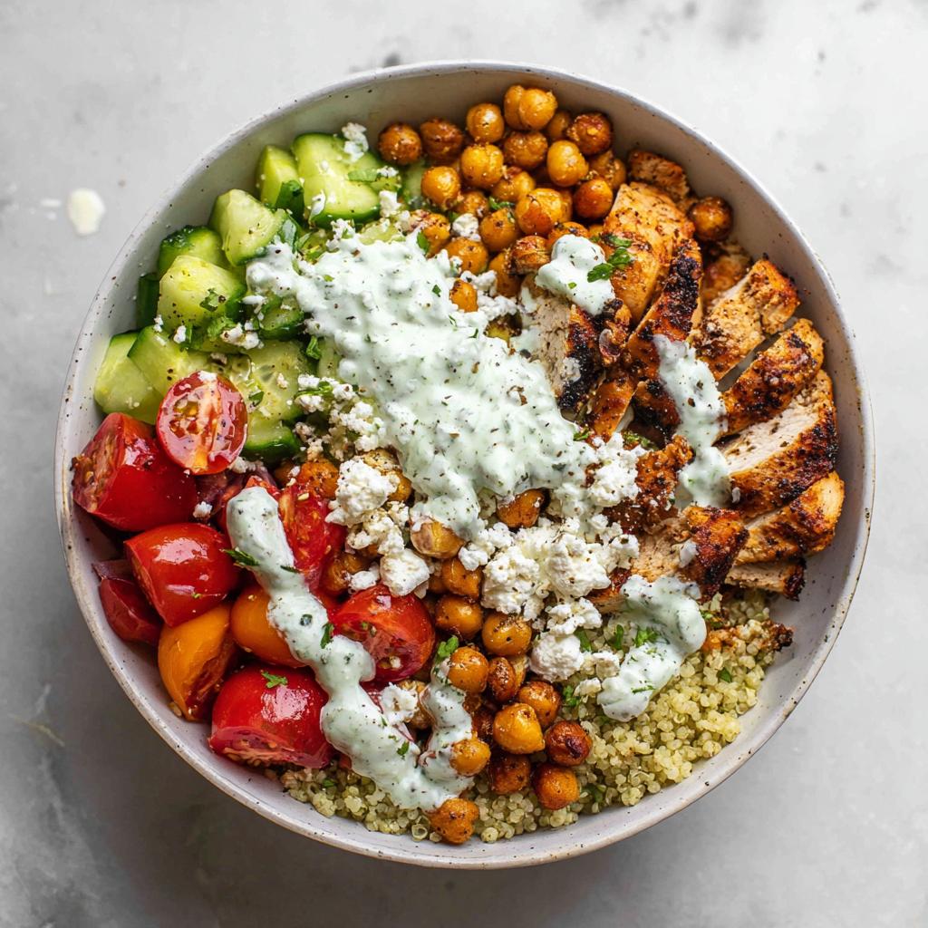 Greek Chicken Power Bowls with Tzatziki - Tasty
