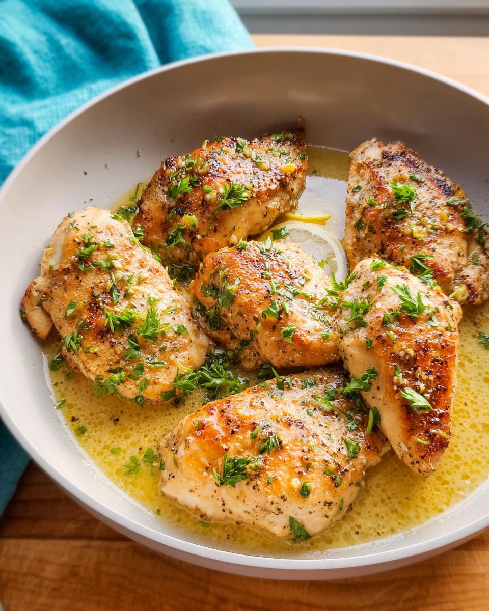 Pan-seared chicken breasts in a bright lemon butter sauce, part of 7 Genius Healthy Meals Recipes Ideas for Busy Weeknights.