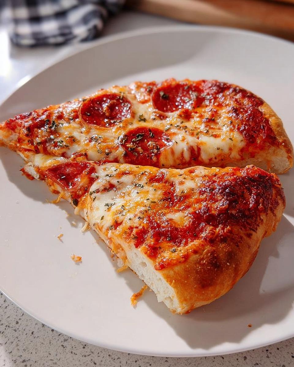 Two slices of thick-crust pepperoni pizza with melted cheese and herbs, ready for Pizza Night Recipes Meal Prep.