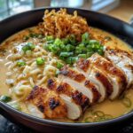 Creamy Garlic Chicken Ramen - Featured