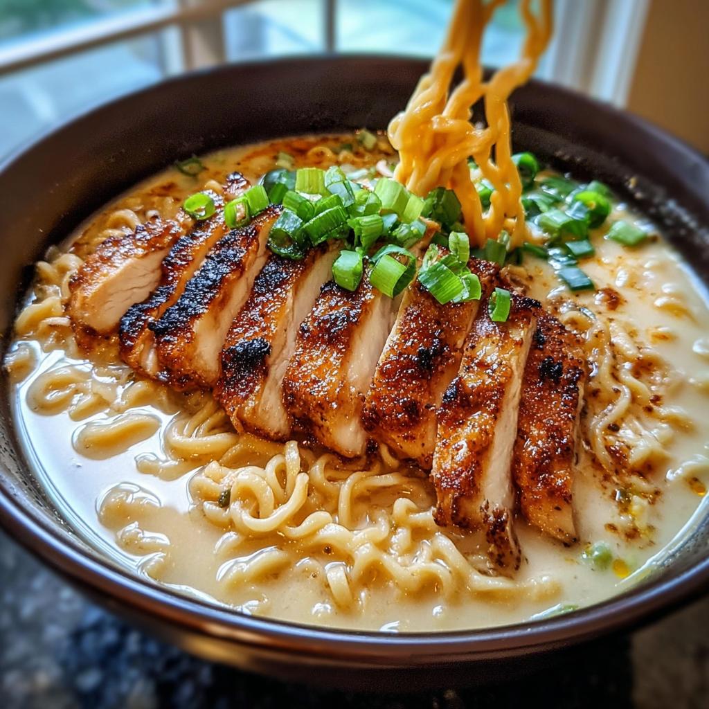 Creamy Garlic Chicken Ramen - Tasty