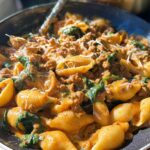 Creamy High Protein Beef Pasta - Featured