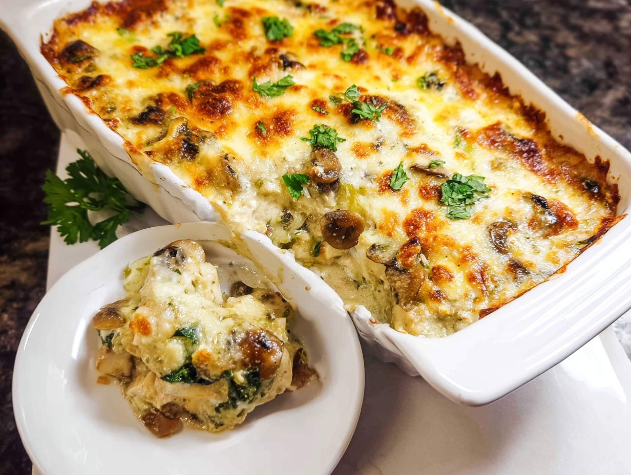 Creamy Low Carb Chicken Casserole - Featured