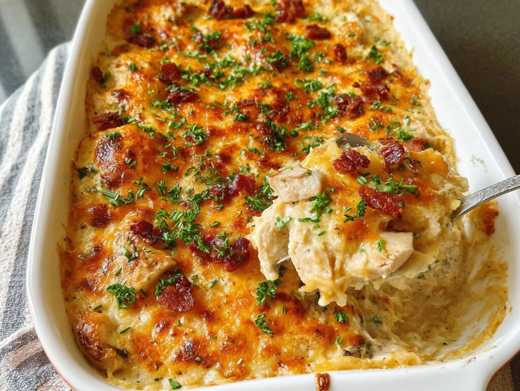 Creamy Low Carb Chicken Casserole - Featured