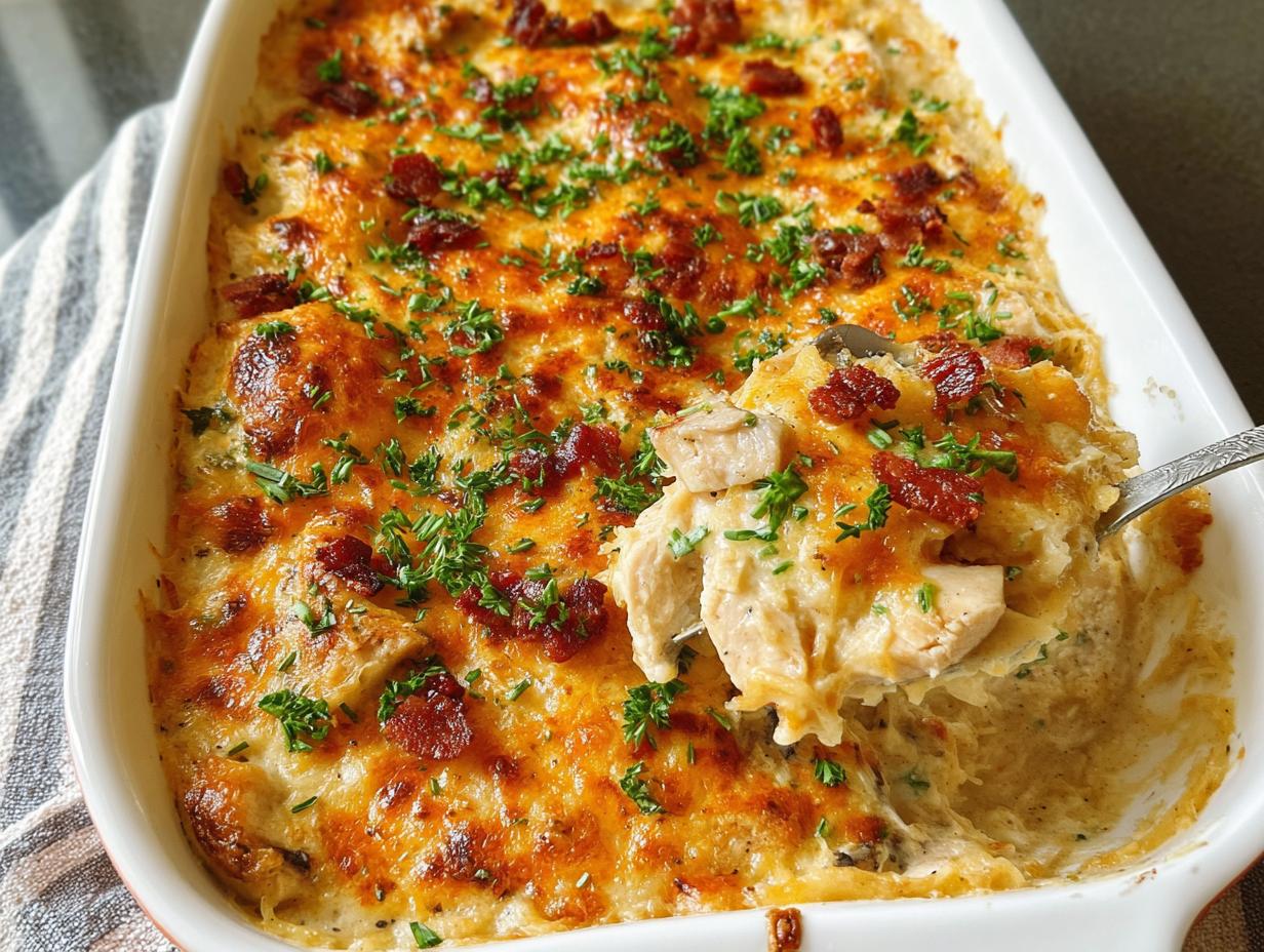 Creamy Low Carb Chicken Casserole - Featured