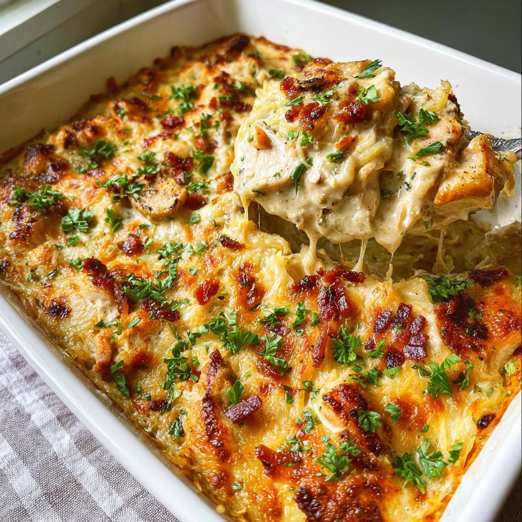 Creamy Low Carb Chicken Casserole - Tasty