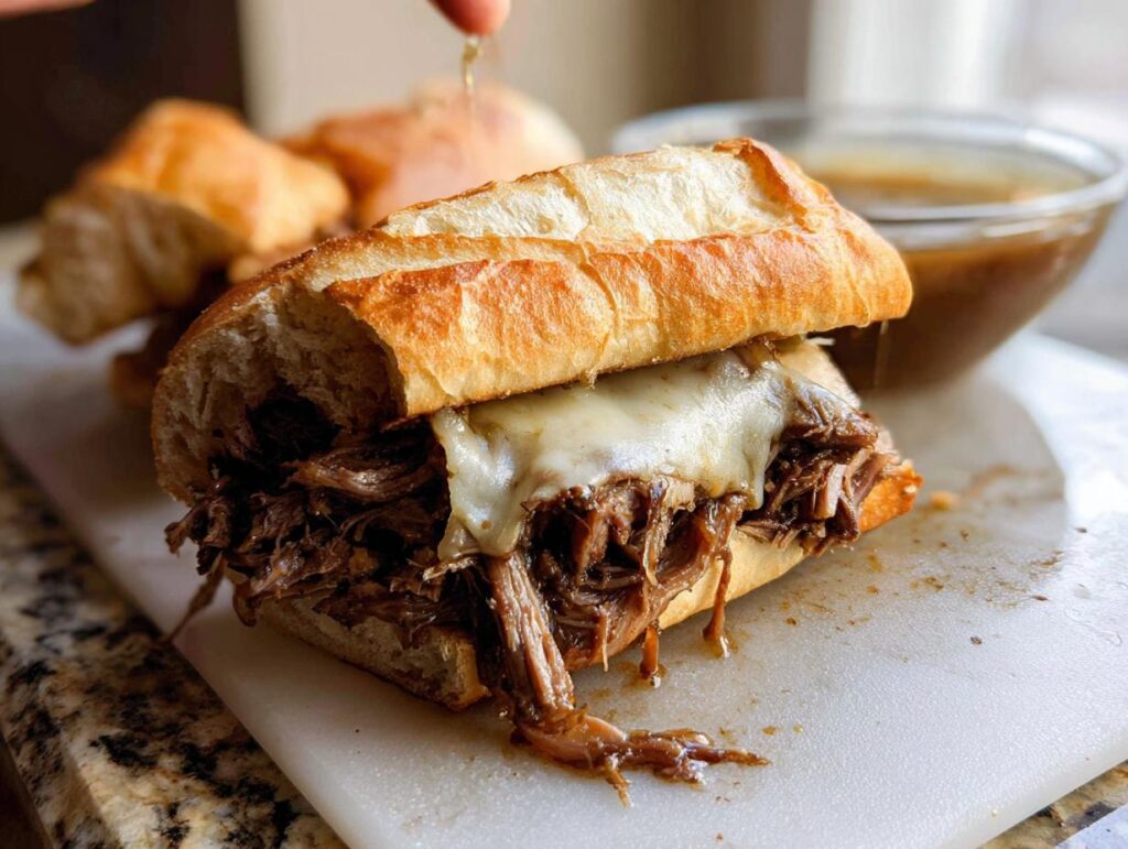 Crockpot French Dip Sandwiches - Featured