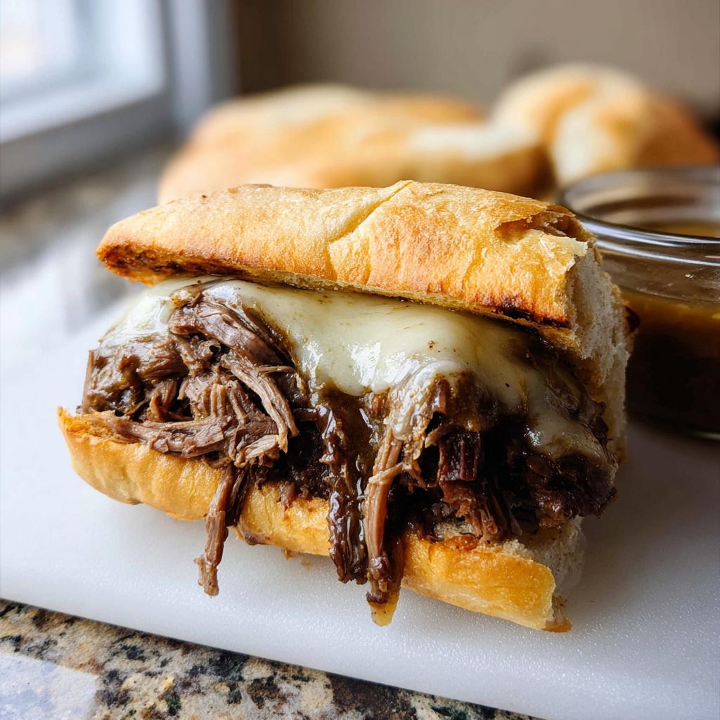 Crockpot French Dip Sandwiches - Tasty