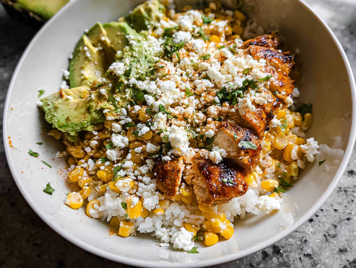 Easy Street Corn Chicken Bowl - Featured