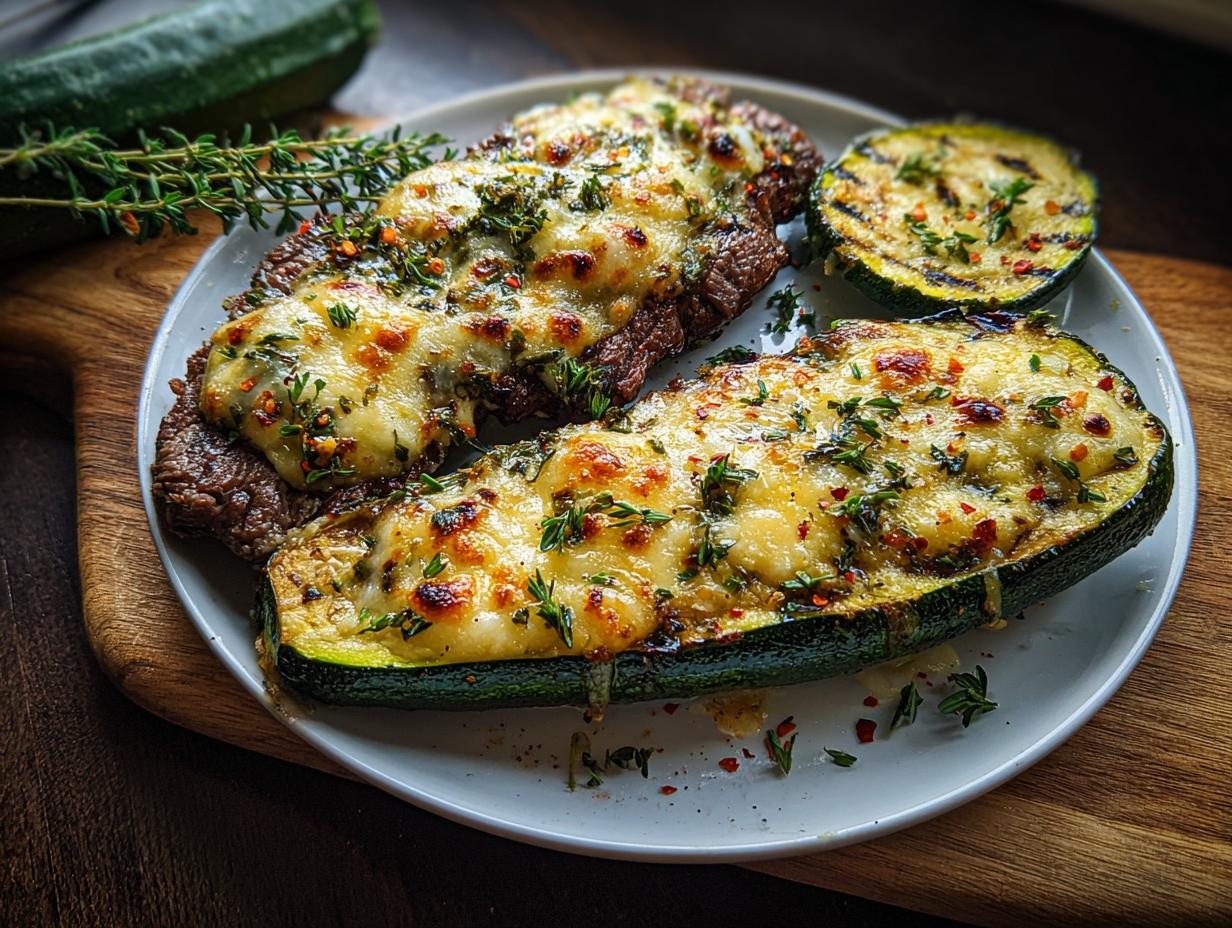 Effortless Garlic Butter Steak & Zucchini Delight - Featured