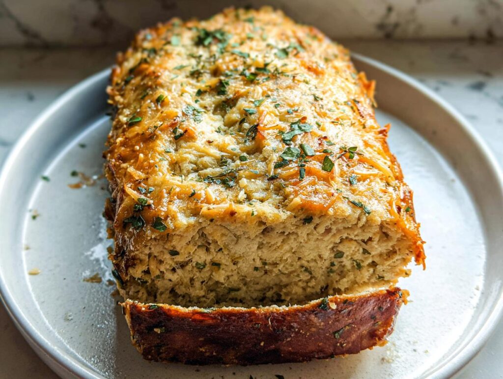 Garlic Parmesan Chicken Meatloaf - Featured