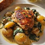 Garlic Parmesan Chicken Thighs and Potatoes - Featured