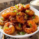 High-Protein Honey Garlic Shrimp - Featured