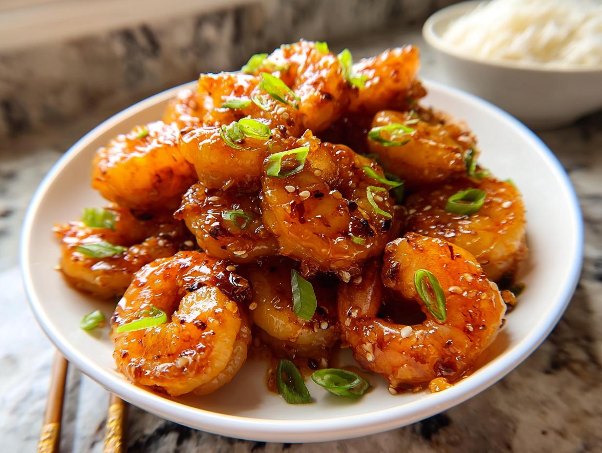 High-Protein Honey Garlic Shrimp - Featured