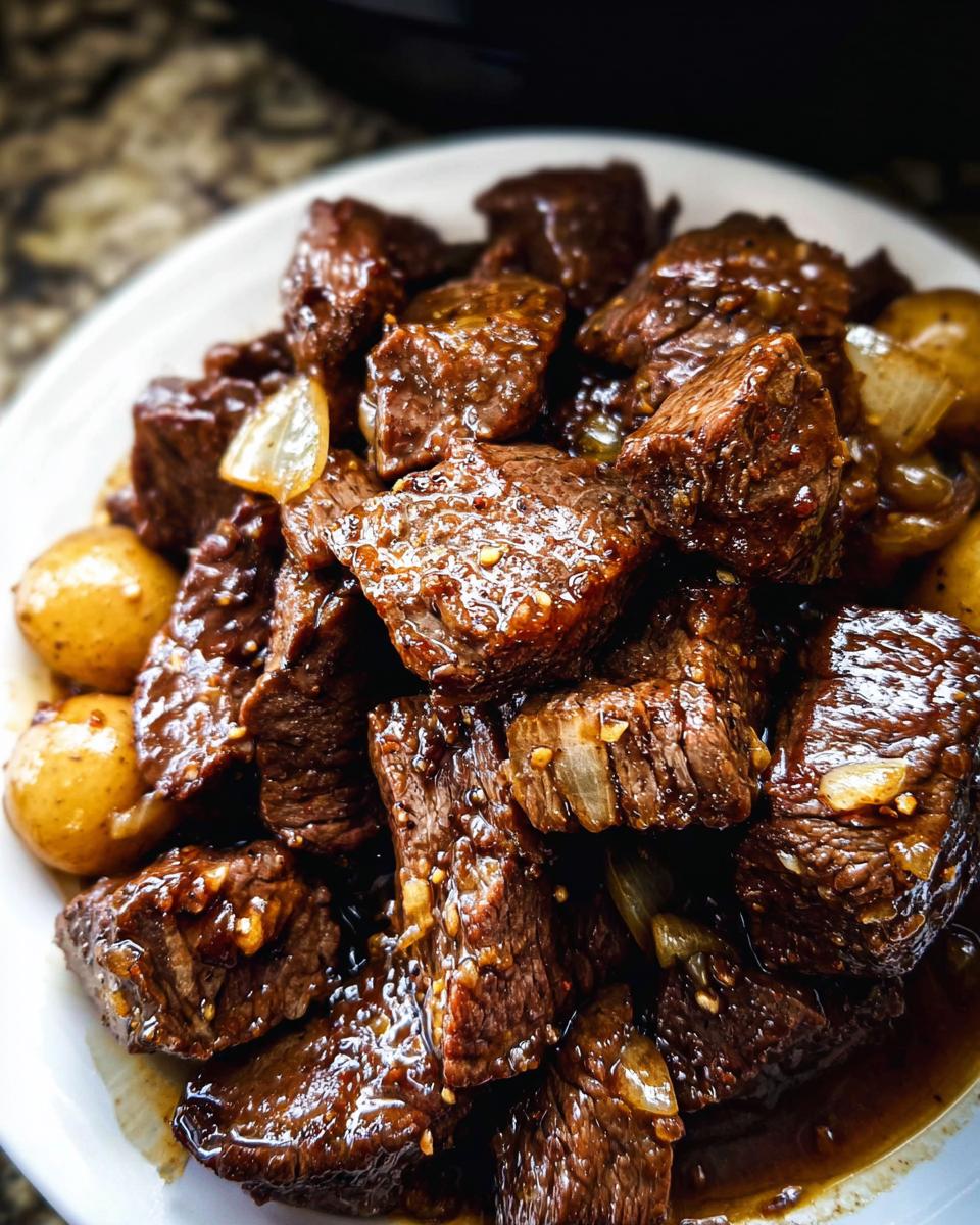 High Protein Slow Cooker Garlic Butter Beef Bites - Other 1