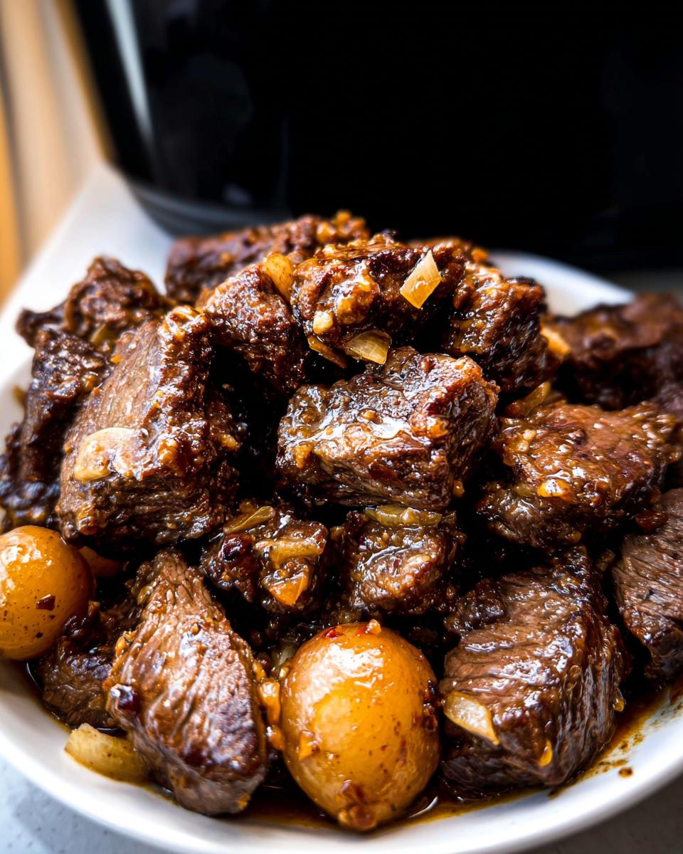 High Protein Slow Cooker Garlic Butter Beef Bites - Other 4