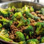 Keto Hamburger Broccoli Skillet - Featured