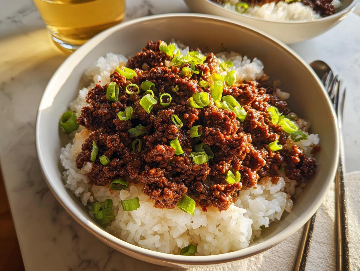 Korean Ground Beef Bowl - Featured