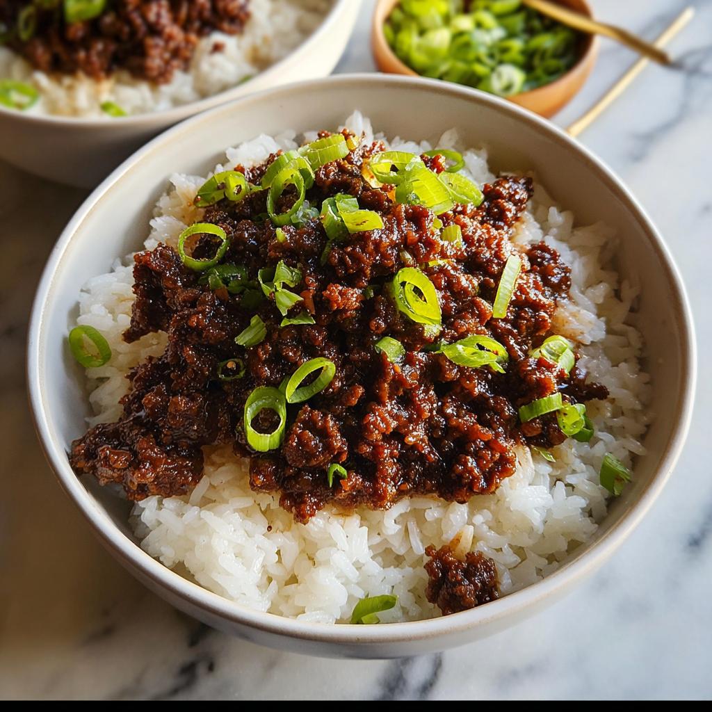 Korean Ground Beef Bowl - Tasty