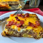 Low-Carb Bacon Cheeseburger Casserole - Featured