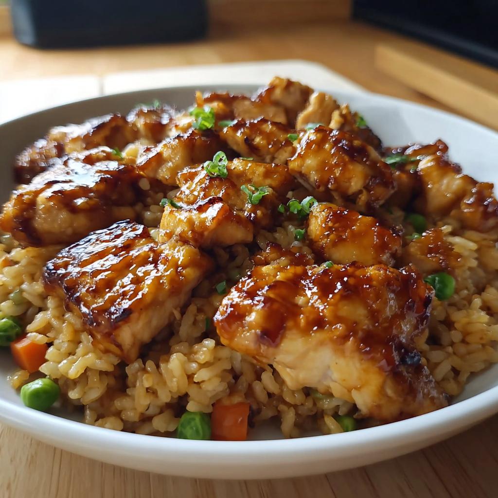 One-Pan Honey BBQ Chicken Rice - Tasty