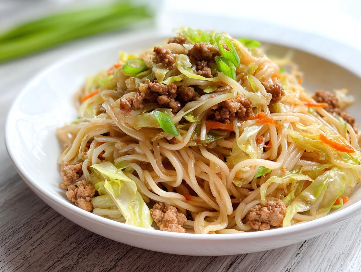 Potsticker Noodle Bowl with Pork & Cabbage Slaw - Featured