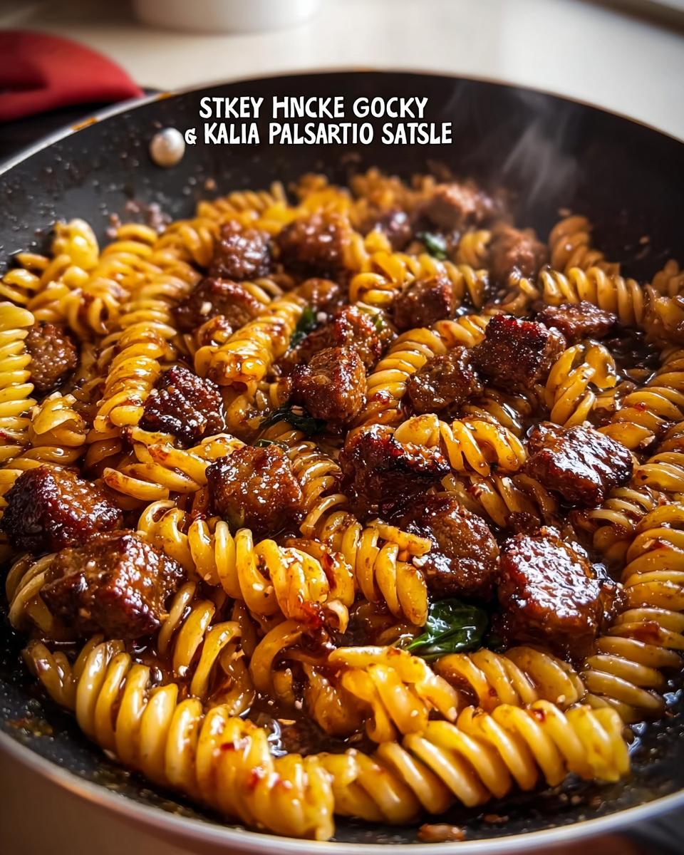 Sticky Honey Garlic Sausage Pasta Skillet - Other 3