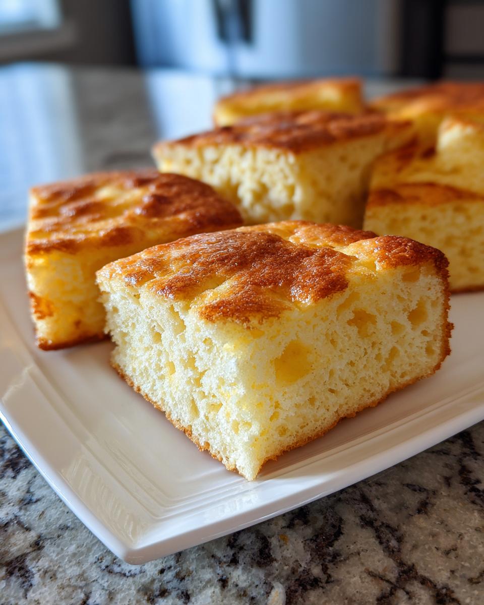 Close-up of golden brown sheet pan pancakes cut into squares, perfect for busy morning breakfast ideas.